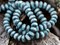 *25* 6x8mm Bronze Washed Blended Larimer Blue Opaline Fire Polished Rondelle Beads